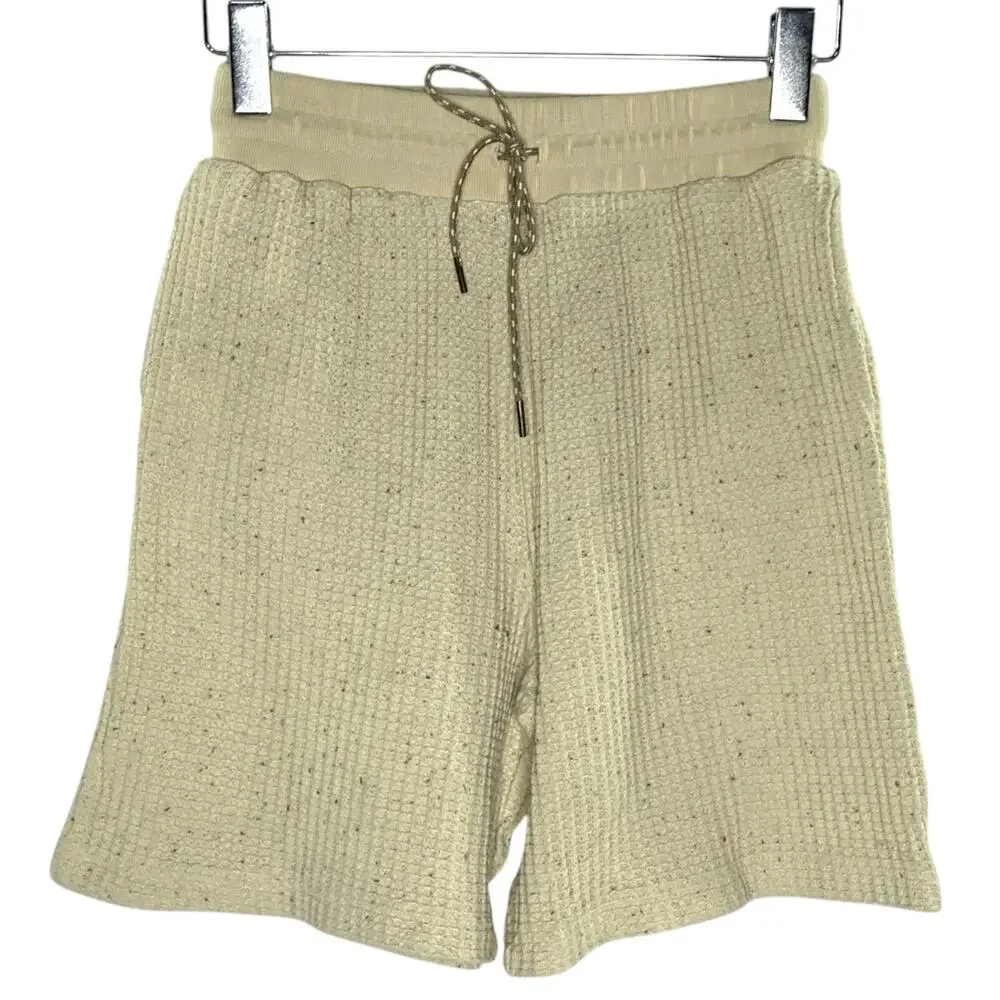 Urban Outfitters XS Out From Under Dani Waffle Relaxed Shorts Cream Lounge